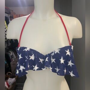 NWT Xhilaration Red, White, & Blue Push Up Bikini Top